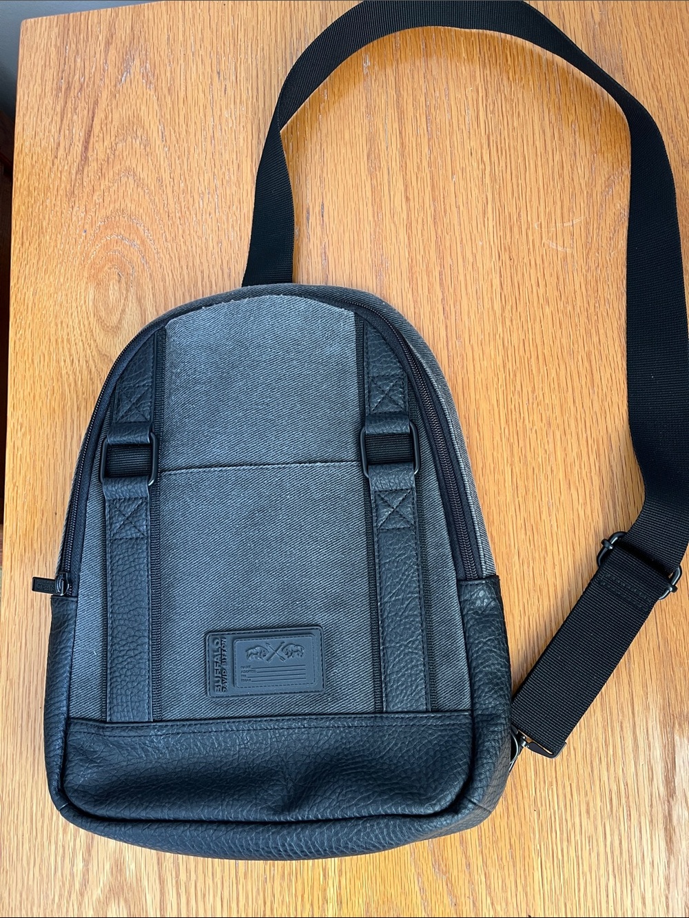 Men's Gray Crossbody Sling Bag